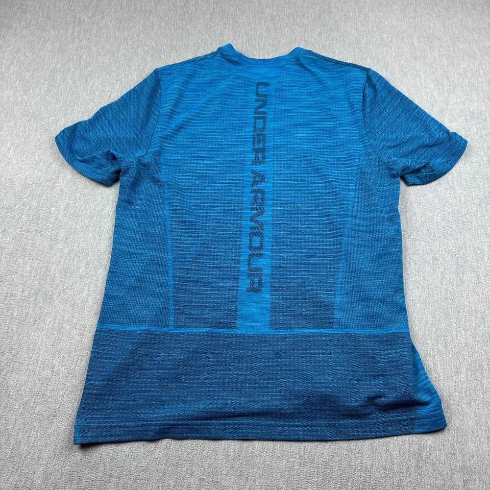 Under Armour T Shirt Mens Large Blue‎ Vanish Seamless Workout Athletic Gym Tee